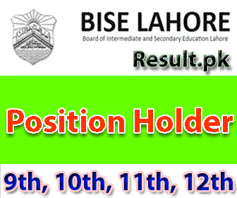 biselahore Matric Position Holders 2024 SSC 9th 10th Class top 10 top 20